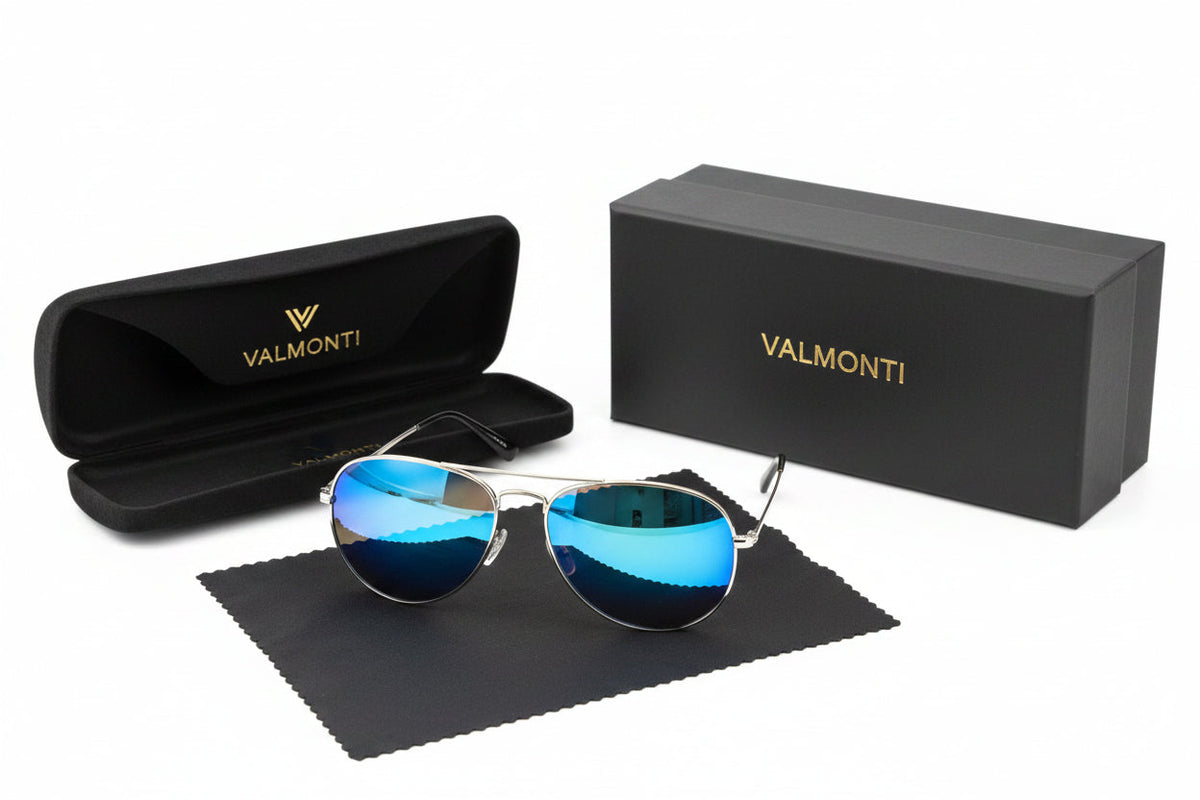 Men's Polarized Aviator Sunglasses | Lightweight Metal Frame