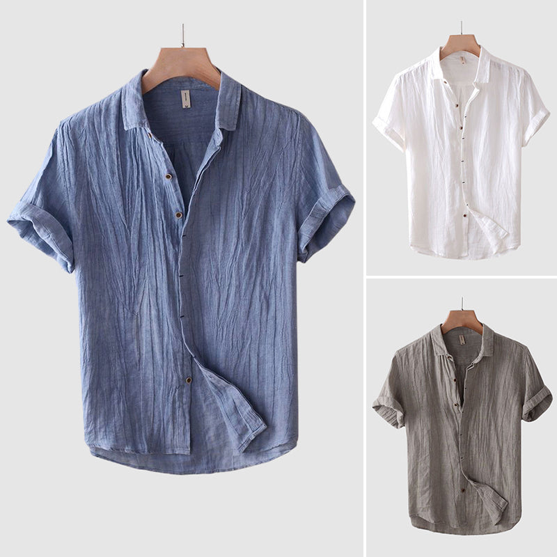 Men's Linen Shirt | Short Sleeve Relaxed Fit