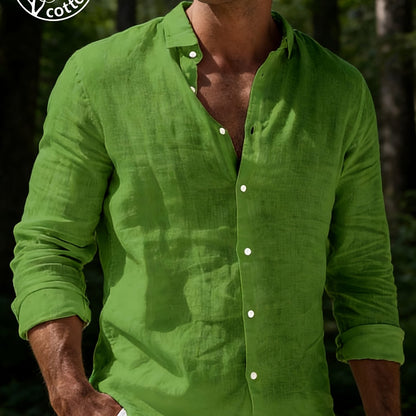 Men's Lightweight Button-Up Shirt | Long Sleeve Casual