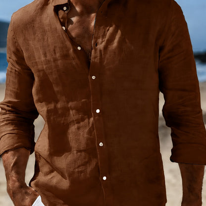 Men's Lightweight Button-Up Shirt | Long Sleeve Casual