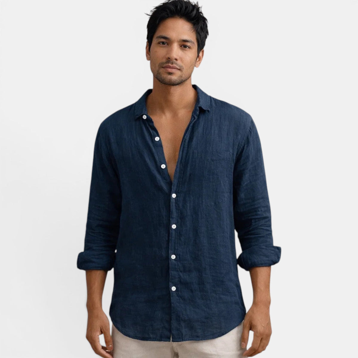 Men's Linen Shirt | Breathable Casual Button-Up