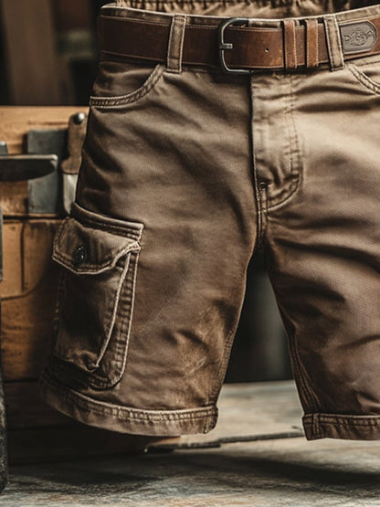 Men's Cotton Cargo Shorts | Vintage Relaxed Fit