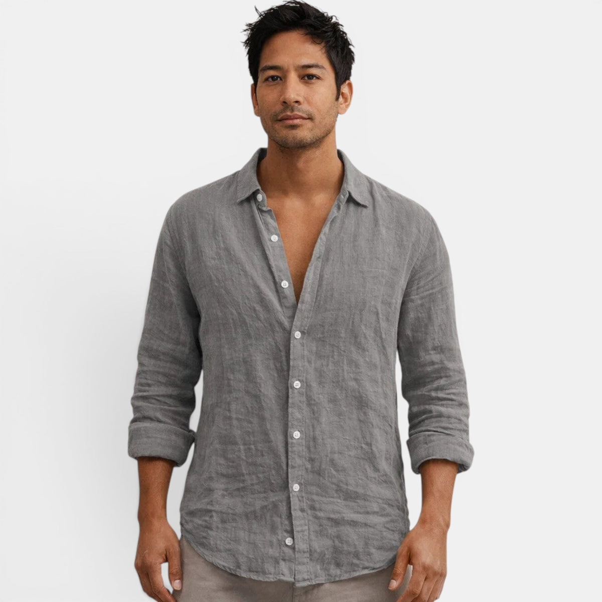 Men's Linen Shirt | Breathable Casual Button-Up