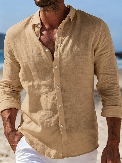Men's Lightweight Button-Up Shirt | Long Sleeve Casual