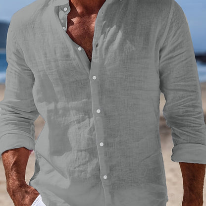 Men's Lightweight Button-Up Shirt | Long Sleeve Casual