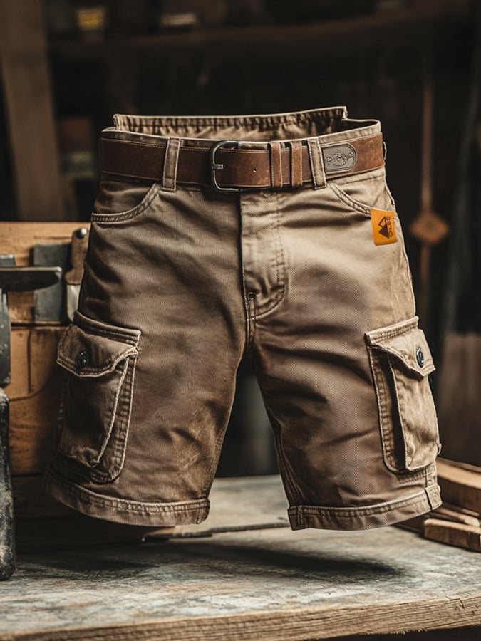 Men's Cotton Cargo Shorts | Vintage Relaxed Fit