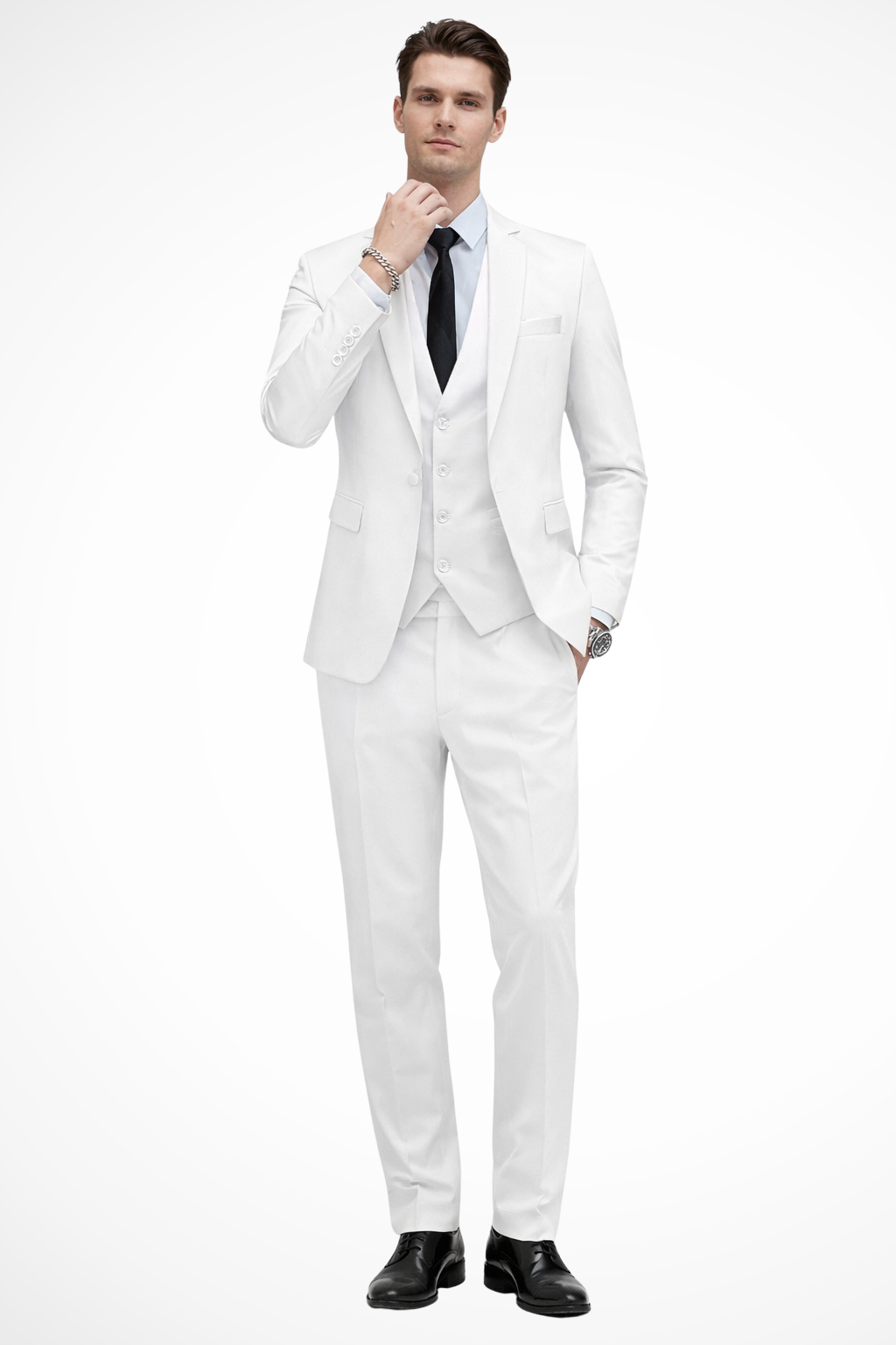Men's Slim Fit 3 Piece Suit Notch Lapel