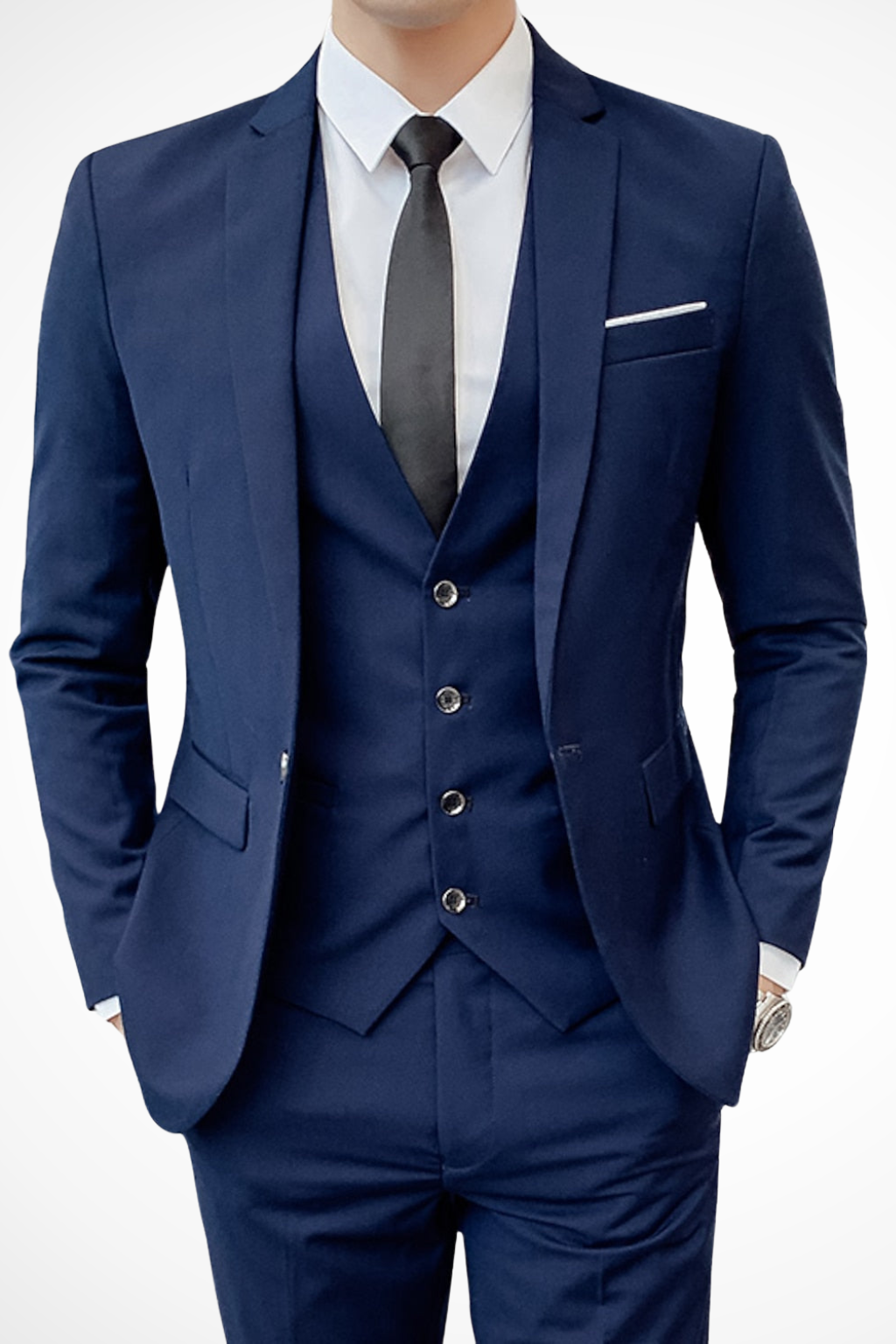 Men's Slim Fit 3 Piece Suit Notch Lapel