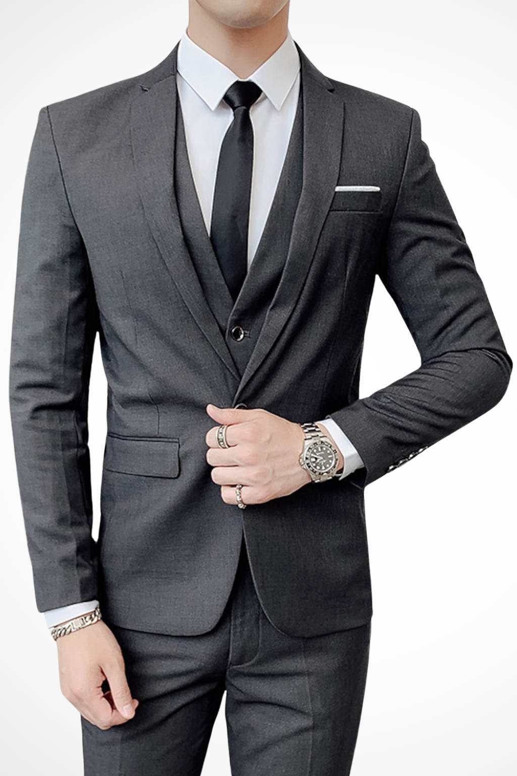 Men's Slim Fit 3 Piece Suit Notch Lapel