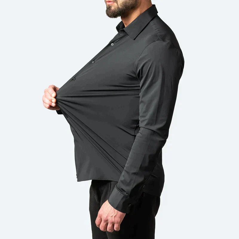 Men's Stretch Shirt Slim Fit Wrinkle Resistant