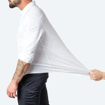 Men's Stretch Shirt Slim Fit Wrinkle Resistant