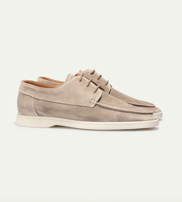 Men's Leather Lace-Up Loafers | Classic Smart Casual Shoes
