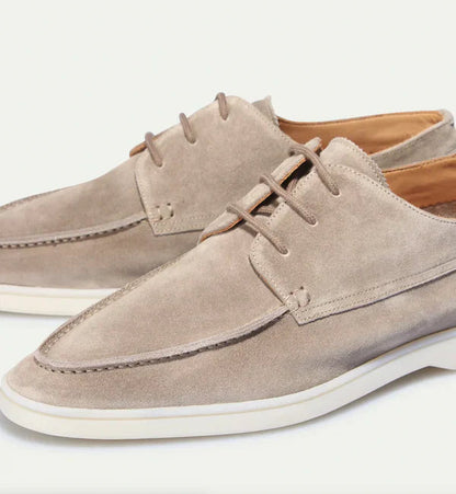 Men's Leather Lace-Up Loafers | Classic Smart Casual Shoes