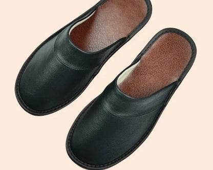 Men's Leather Slippers | Stylish Indoor Outdoor Comfort
