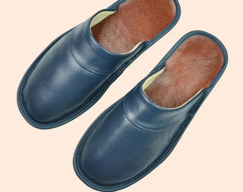 Men's Leather Slippers | Stylish Indoor Outdoor Comfort