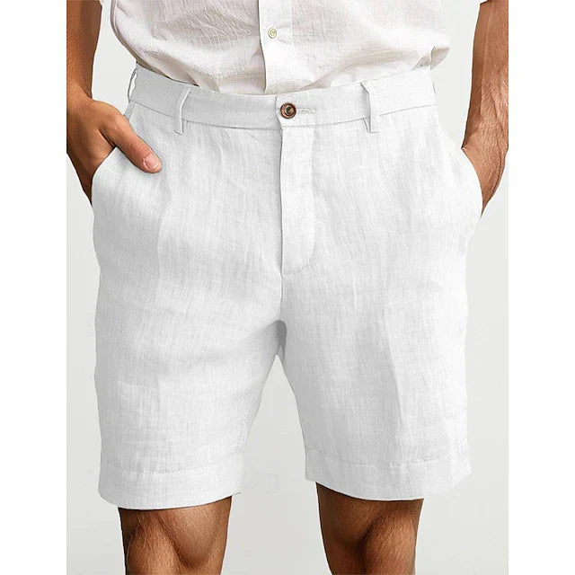 Men's Linen Chino Shorts | Lightweight Casual Summer Fit