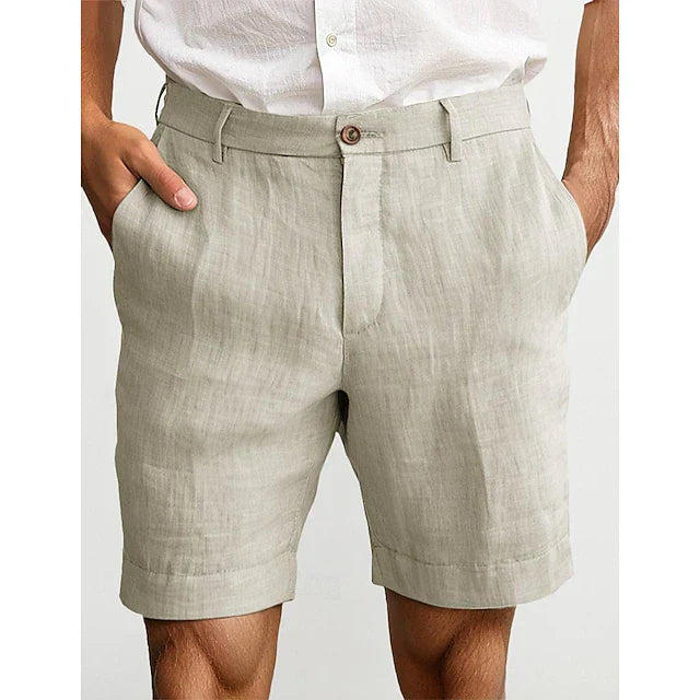 Men's Linen Chino Shorts | Lightweight Casual Summer Fit