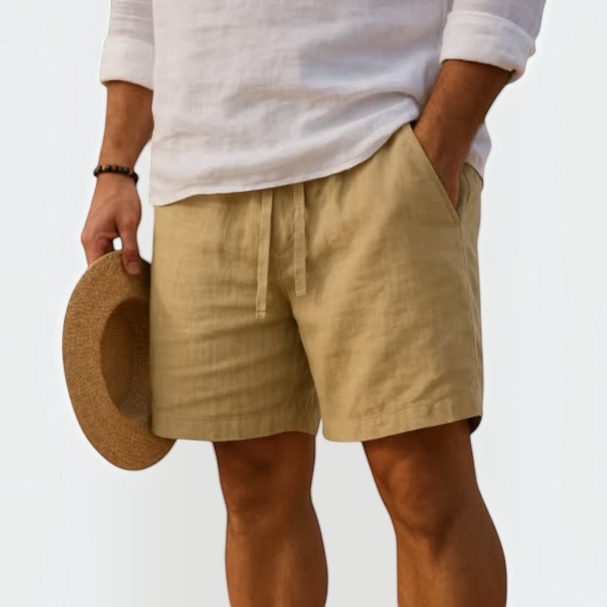 Men's Cotton Linen Shorts | Lightweight Tailored Fit