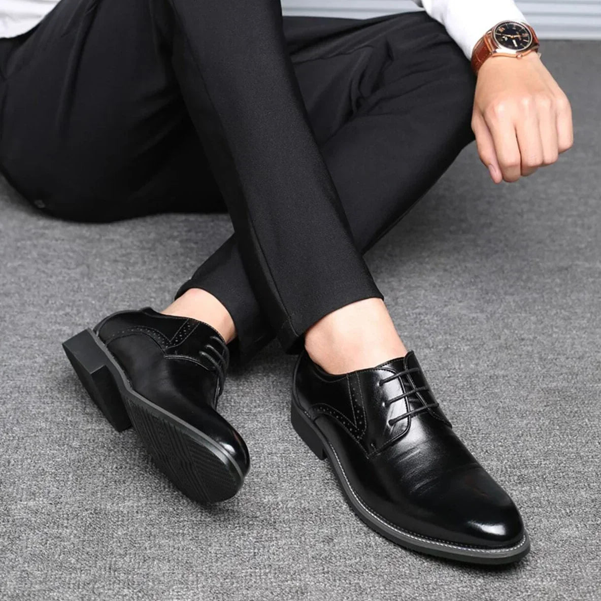 Men's Leather Oxford Shoes Classic Formal