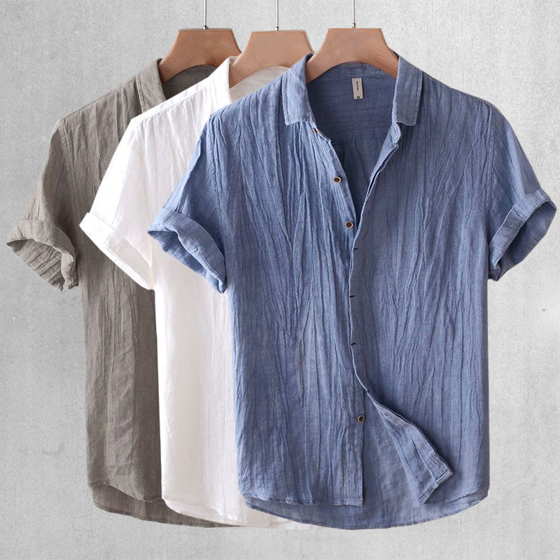 Men's Linen Shirt | Short Sleeve Relaxed Fit