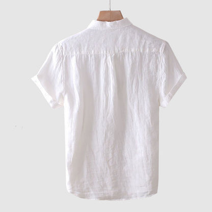 Men's Linen Shirt | Short Sleeve Relaxed Fit