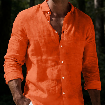 Men's Lightweight Button-Up Shirt | Long Sleeve Casual