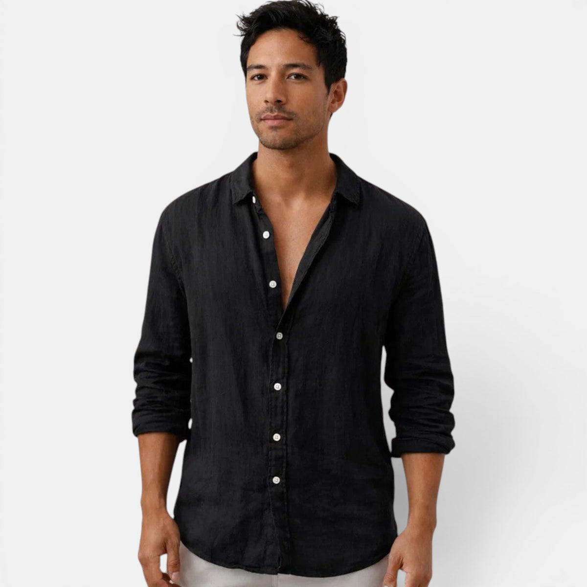 Men's Linen Shirt | Breathable Casual Button-Up