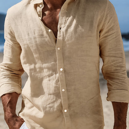 Men's Lightweight Button-Up Shirt | Long Sleeve Casual