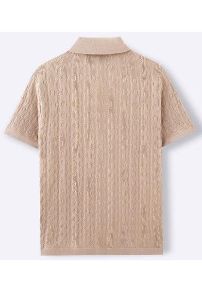 Men's Knitted Shirt | Short Sleeve Textured