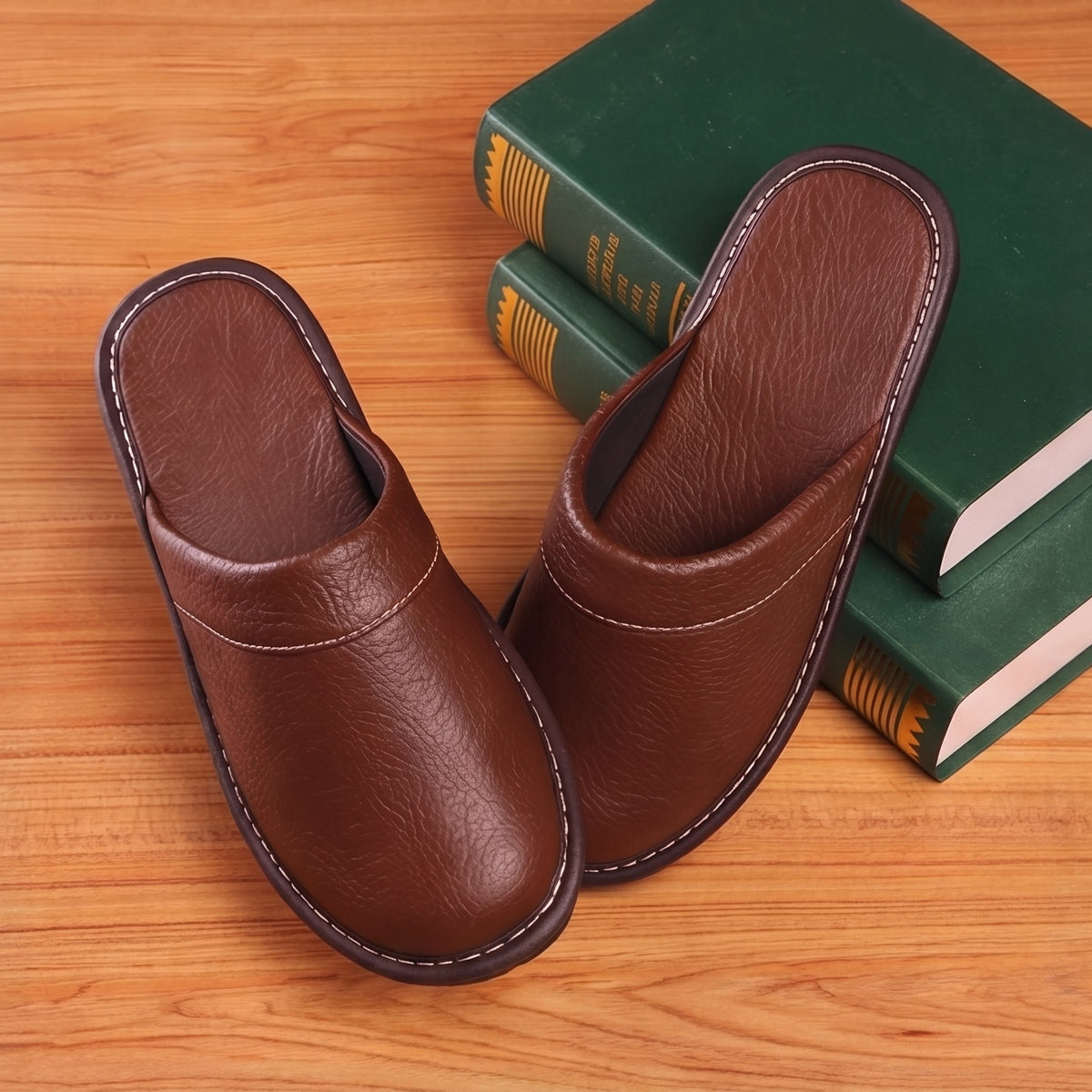 Men's Leather Slippers | Stylish Indoor Outdoor Comfort