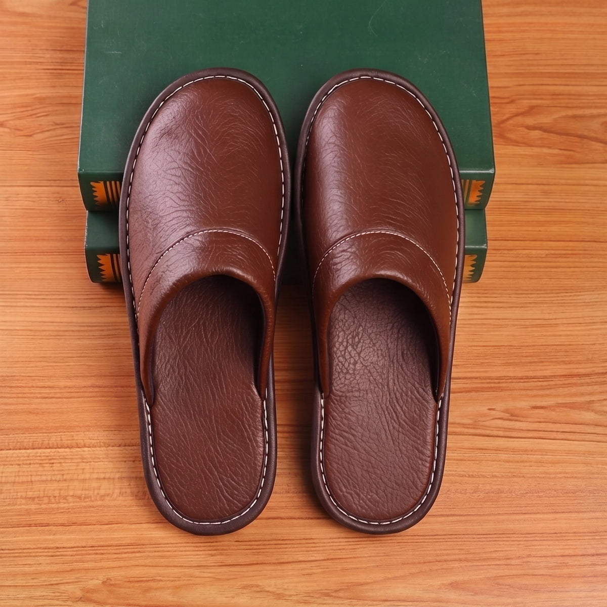 Men's Leather Slippers | Stylish Indoor Outdoor Comfort