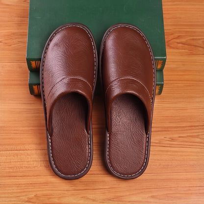 Men's Leather Slippers | Stylish Indoor Outdoor Comfort
