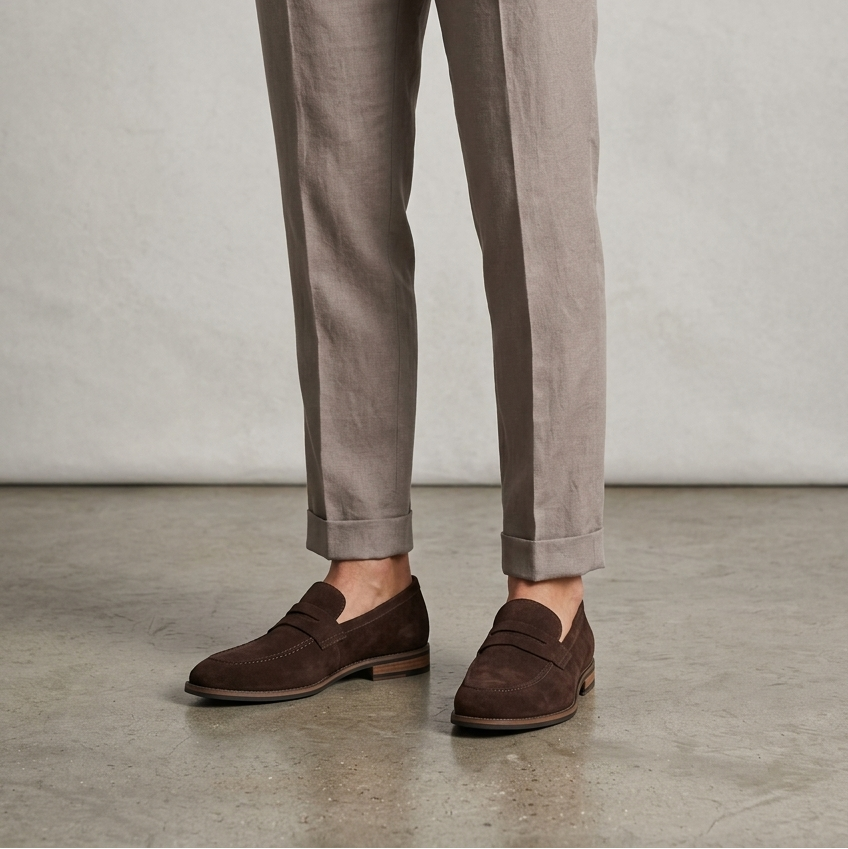 Men's Synthetic Loafers | Classic Strap Slip-On Shoes