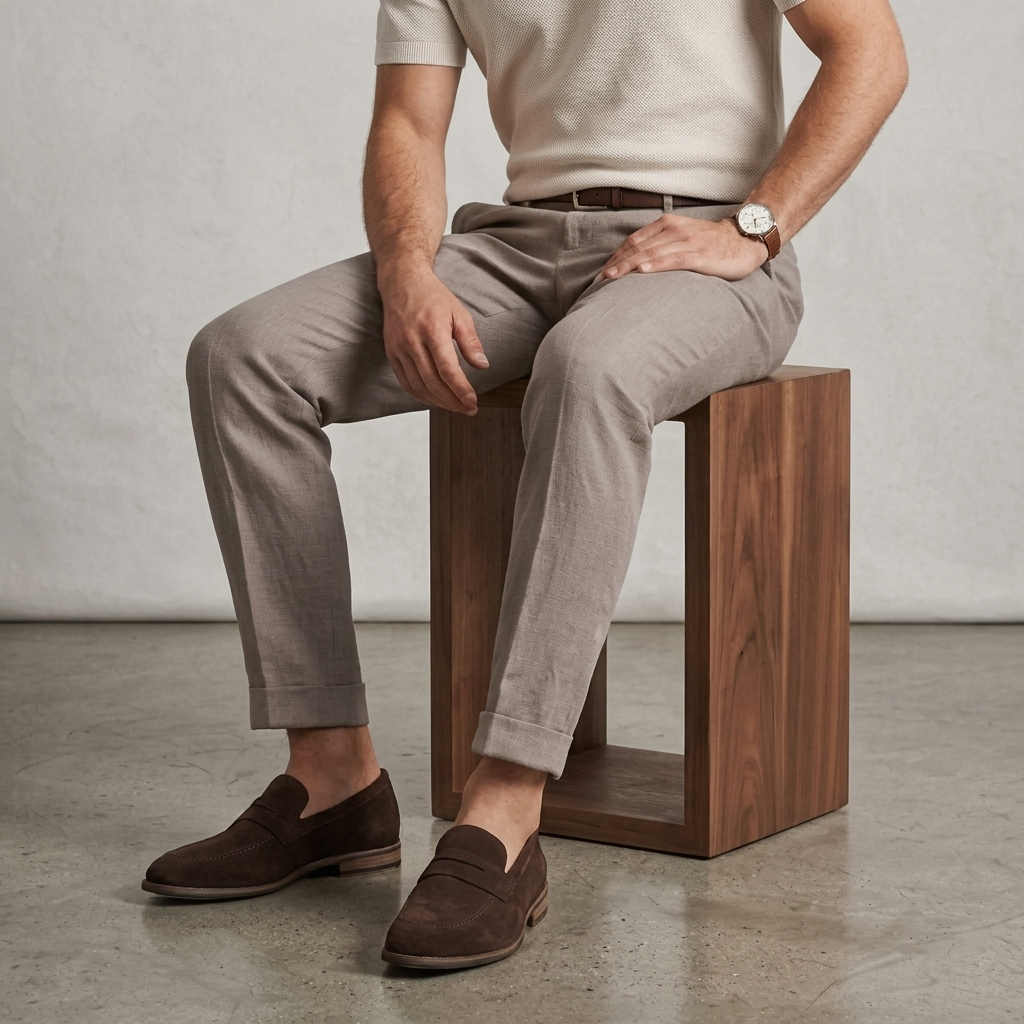 Men's Synthetic Loafers | Classic Strap Slip-On Shoes