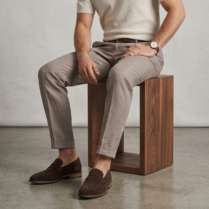 Men's Synthetic Loafers | Classic Strap Slip-On Shoes