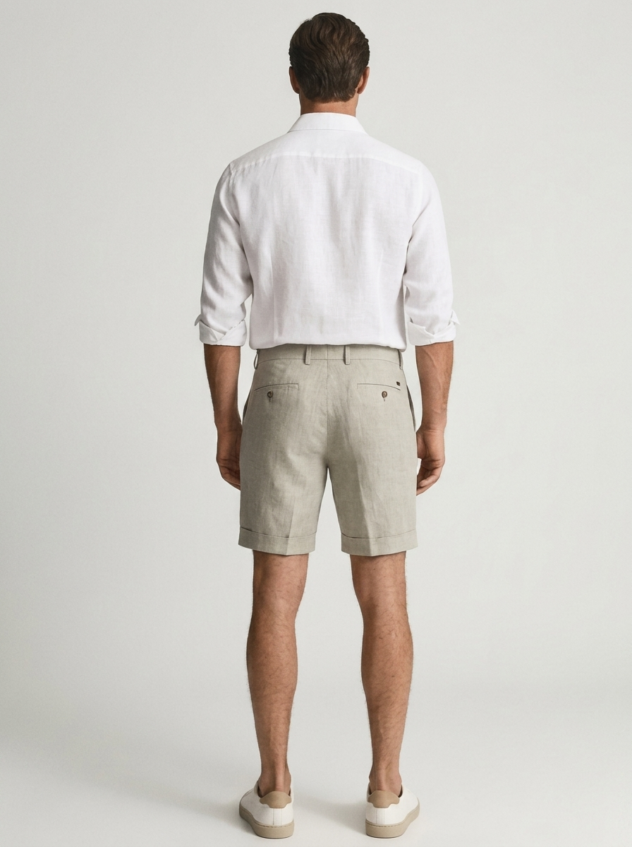 Men's Linen Chino Shorts | Lightweight Casual Summer Fit