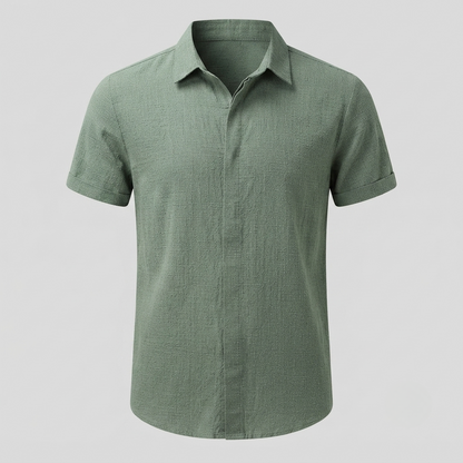 Men's Linen Shirt Short Sleeve Relaxed Fit