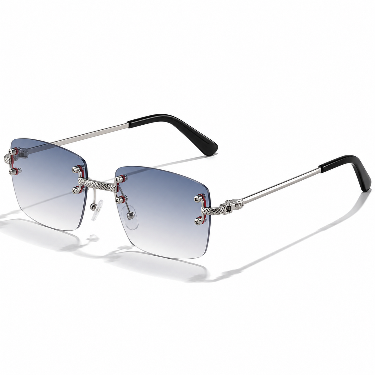 Men's blue aviator sunglasses with classic gold-coloured frame