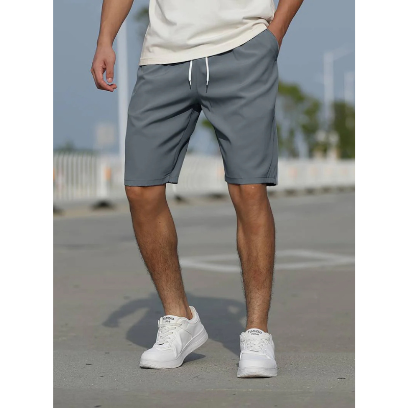 Men's dark grey casual summer shorts with comfortable fit