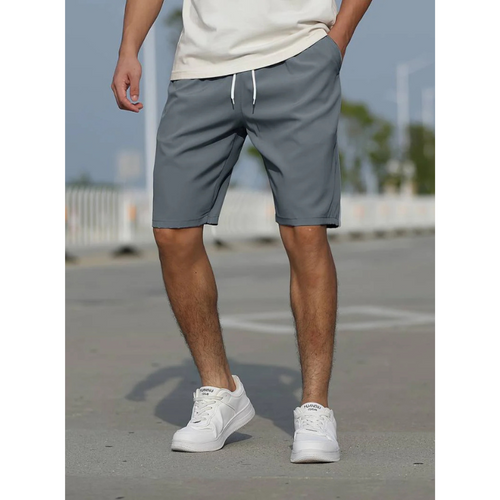 Men's dark grey casual summer shorts with comfortable fit