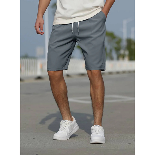 Men's dark grey casual summer shorts with comfortable fit