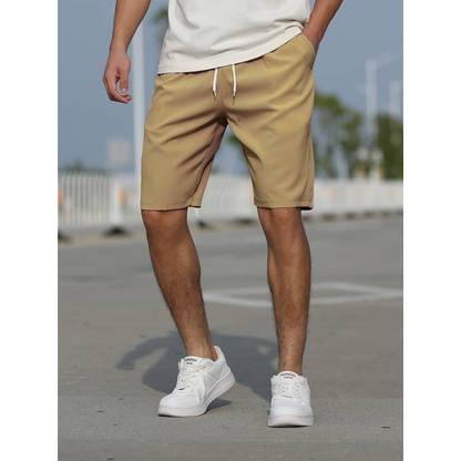 Men's earth brown casual summer shorts with comfortable fit