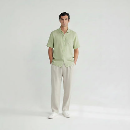 Men's Linen Shirt & Shorts Set | Lightweight Summer
